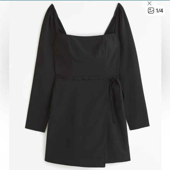 Abercrombie & Fitch Dresses & Skirts - Abercrombie & Fitch Black Long Sleeve Wrap Front Dress